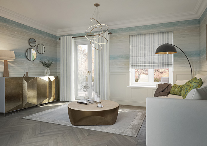 Laurel Stripe, Horizon - Made to Measure Curtains - Image 8